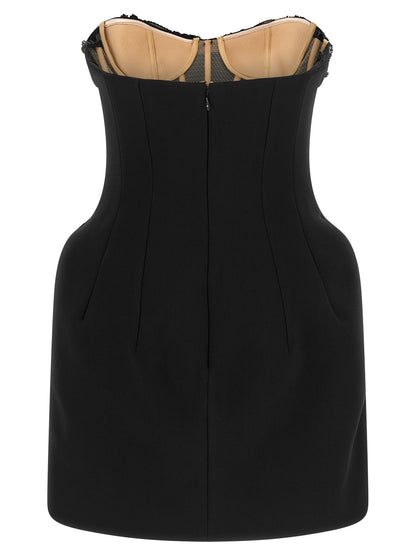 Elisabetta Franchi Black Polyester Short Dress