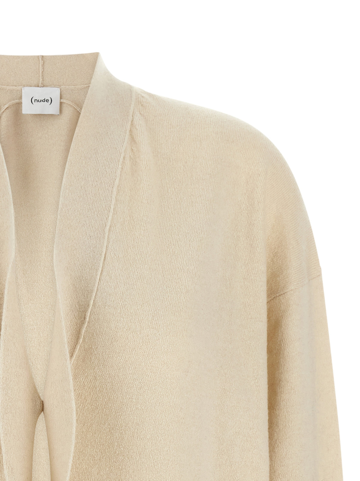 NUDE Beige Wool Cardigan