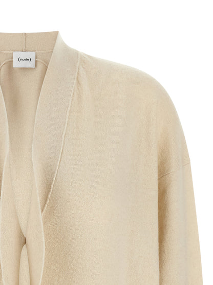 NUDE Beige Wool Cardigan