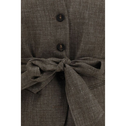 Brunello Cucinelli Brown Linen Blazer
