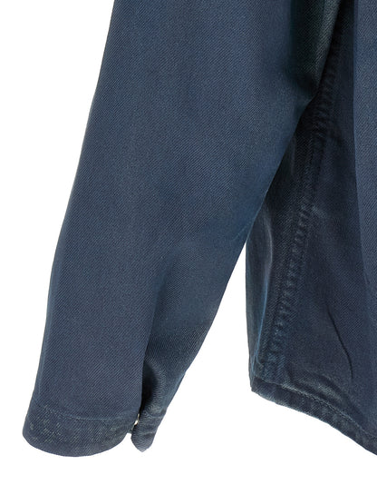 Stone Island Blue Cotton Blouse