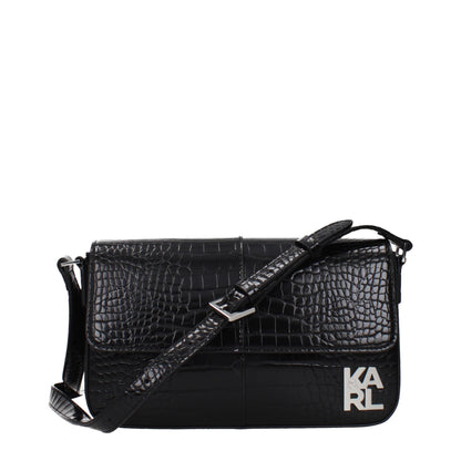 Karl Lagerfeld Black Polyethylene Shoulder Bag