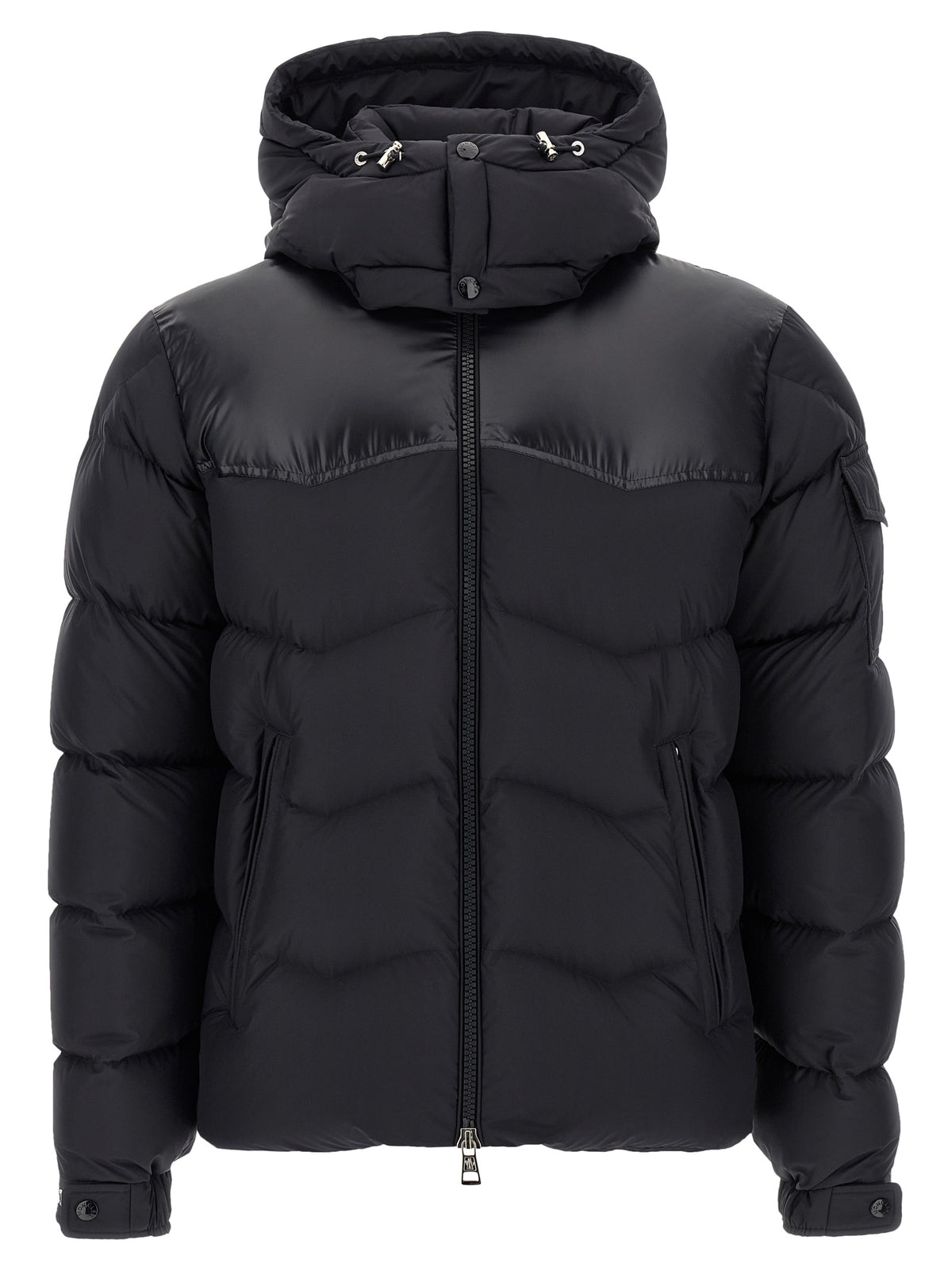 Moncler Black Polyester Full-Length Jacket