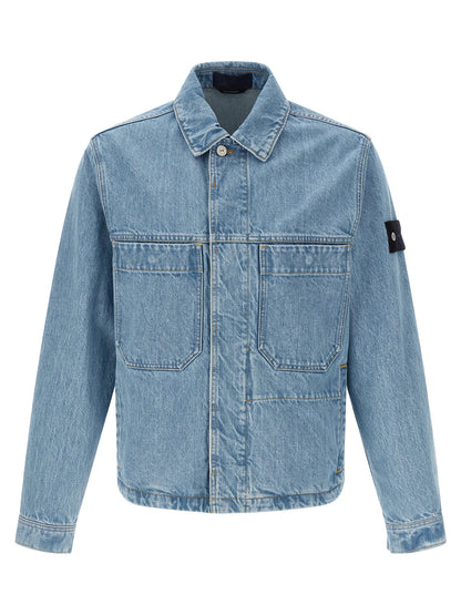 Stone Island Blue Cotton Denim Jacket