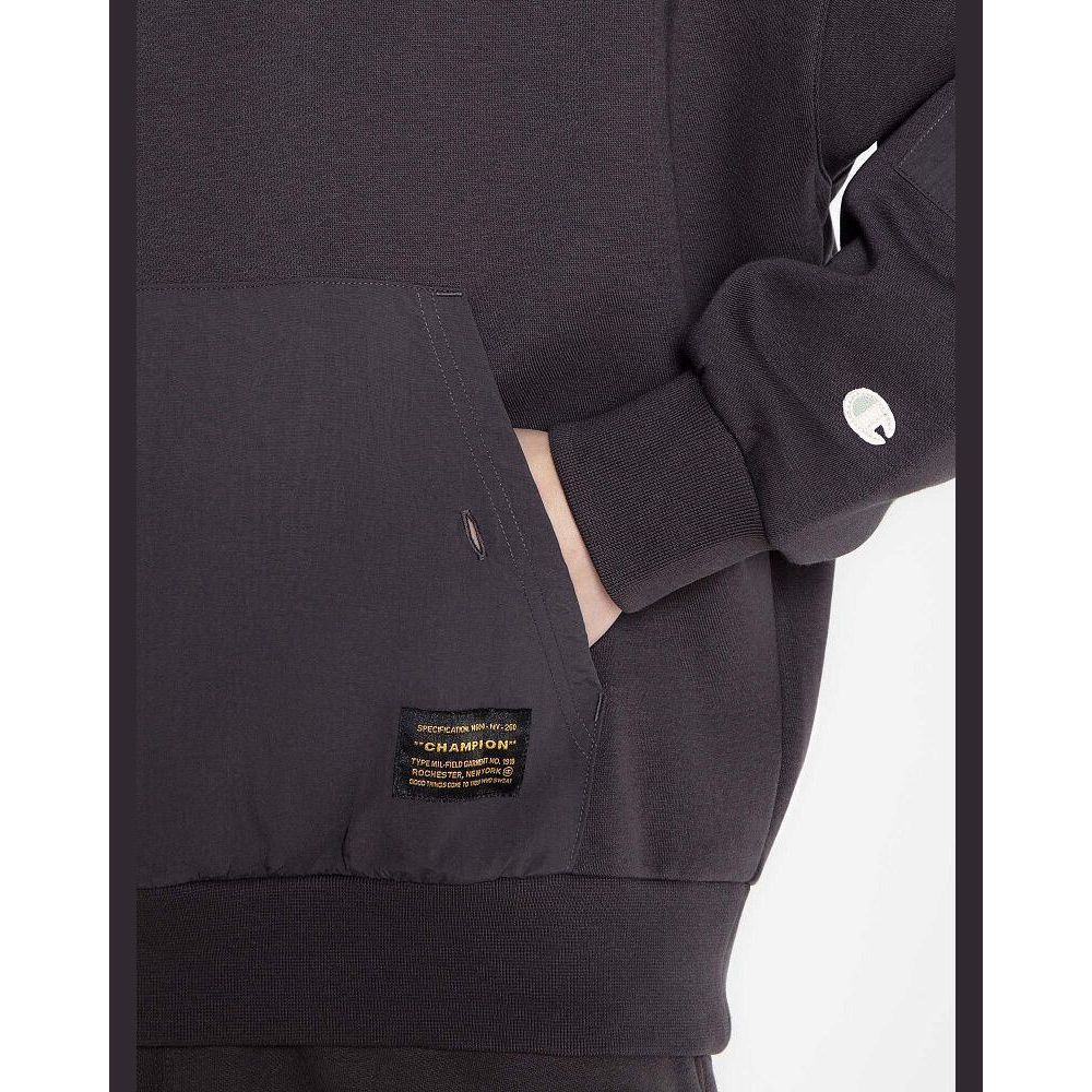 Champion Black Cotton Sweatshirt