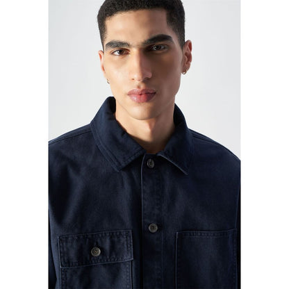 Champion Navy Blue Cotton Bomber