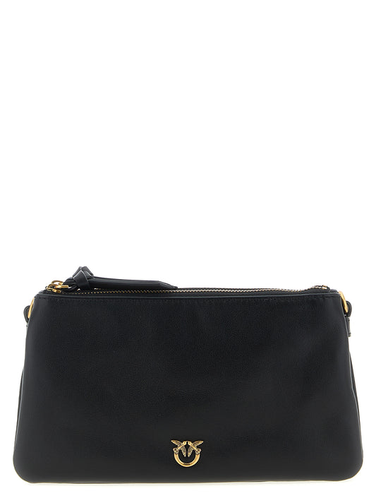 PINKO Black Calfskin Crossbody Bag