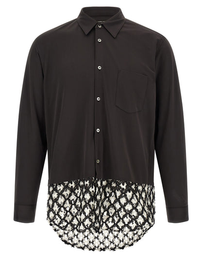 Comme Des Garçons Bicolor Polyester Blouse