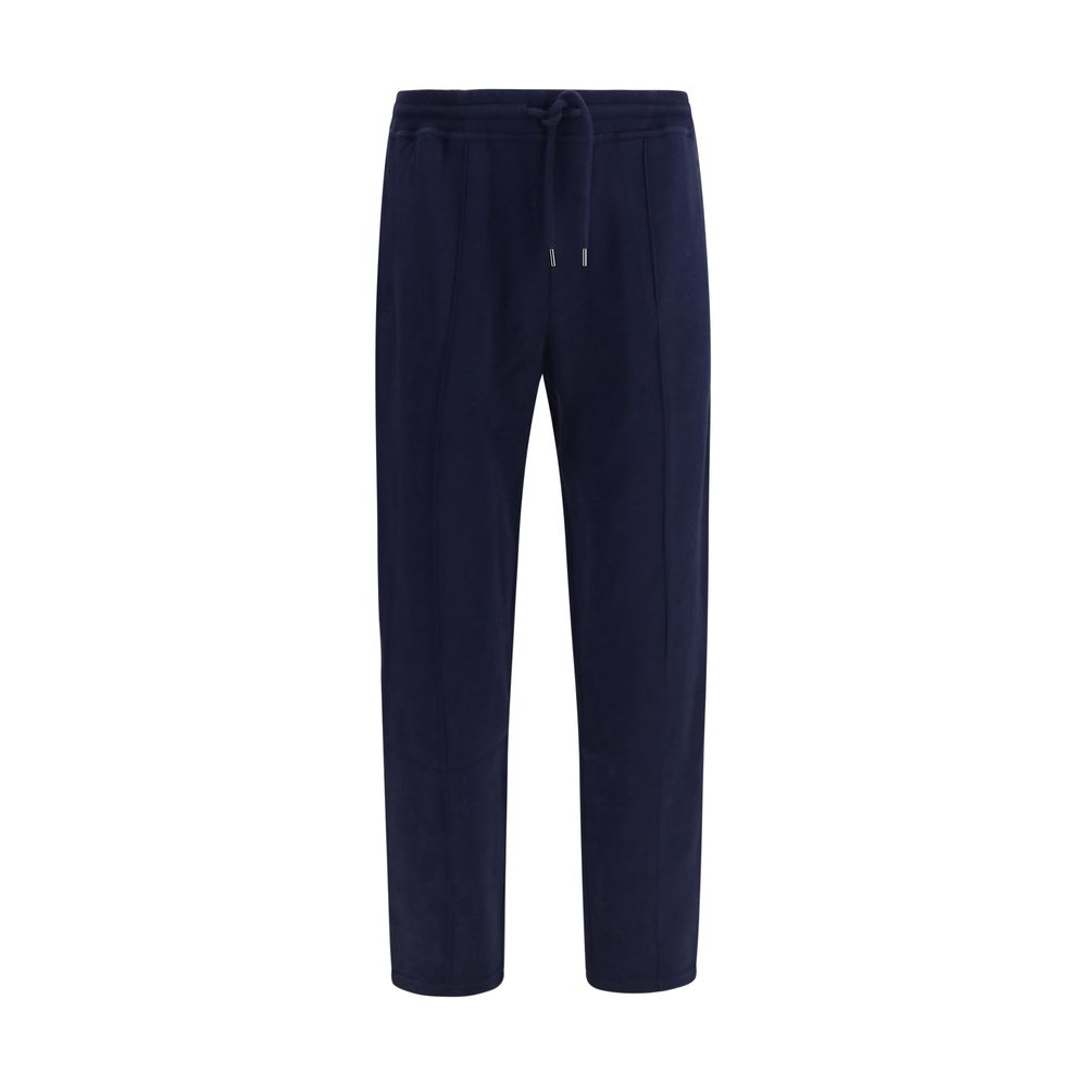 Brunello Cucinelli Men's Athletic Regular Fit Cashmere Cotton Polyamide & Silk Sweatpants - Blue