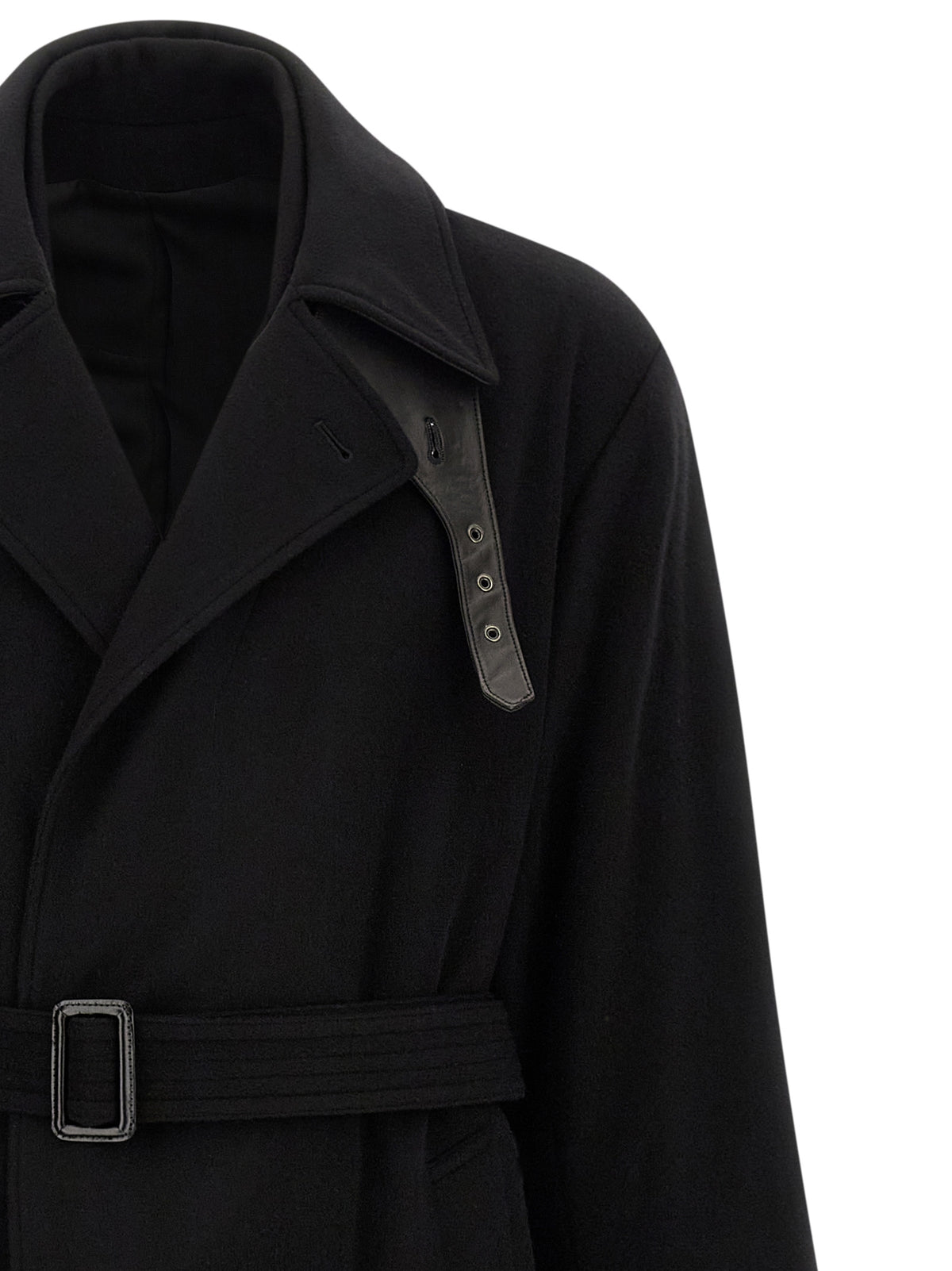 SSSTEIN Black Wool Coat