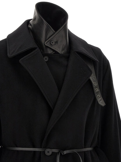SSSTEIN Black Wool Coat