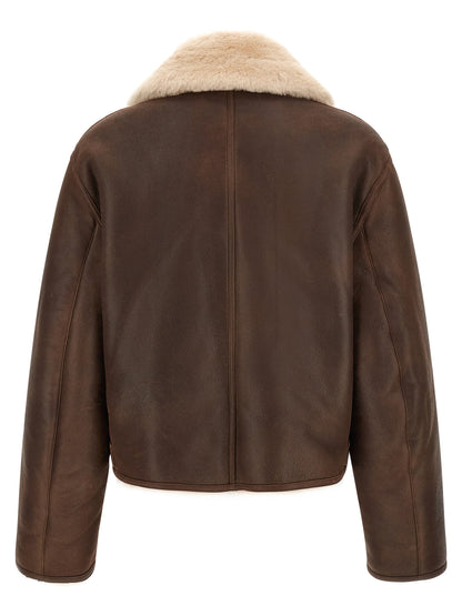 CO Brown Calfskin Leather Jacket