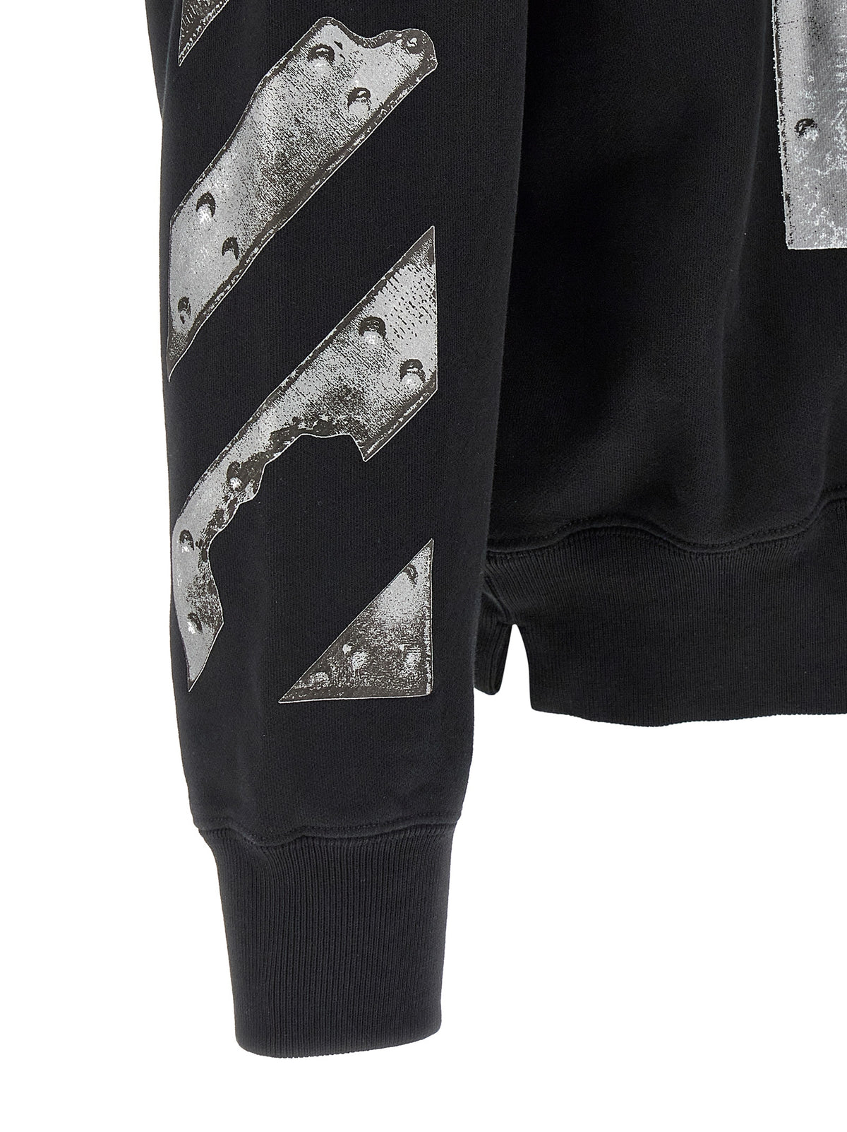 Sweatshirt Hoodie by Off-White for men in cotton black, white & print features a authentic silhouette, showcasing a sophisticated and authentic detail for a refined finish.