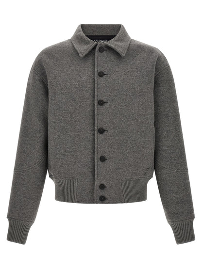 Jacquemus Gray Virgin Wool Bomber