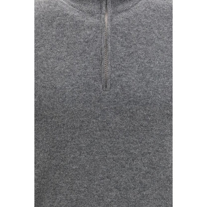 Brunello Cucinelli Gray Cashmere Sweatshirt