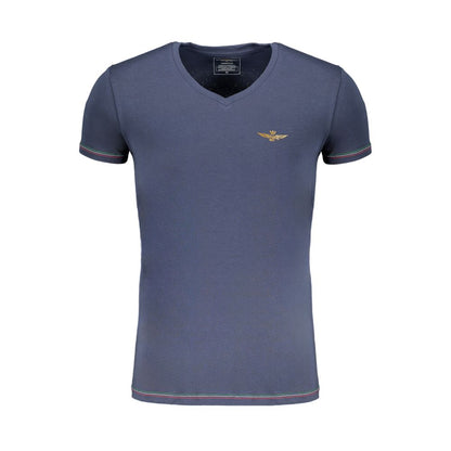 Aeronautica Militare Blue Cotton Men's T-Shirt