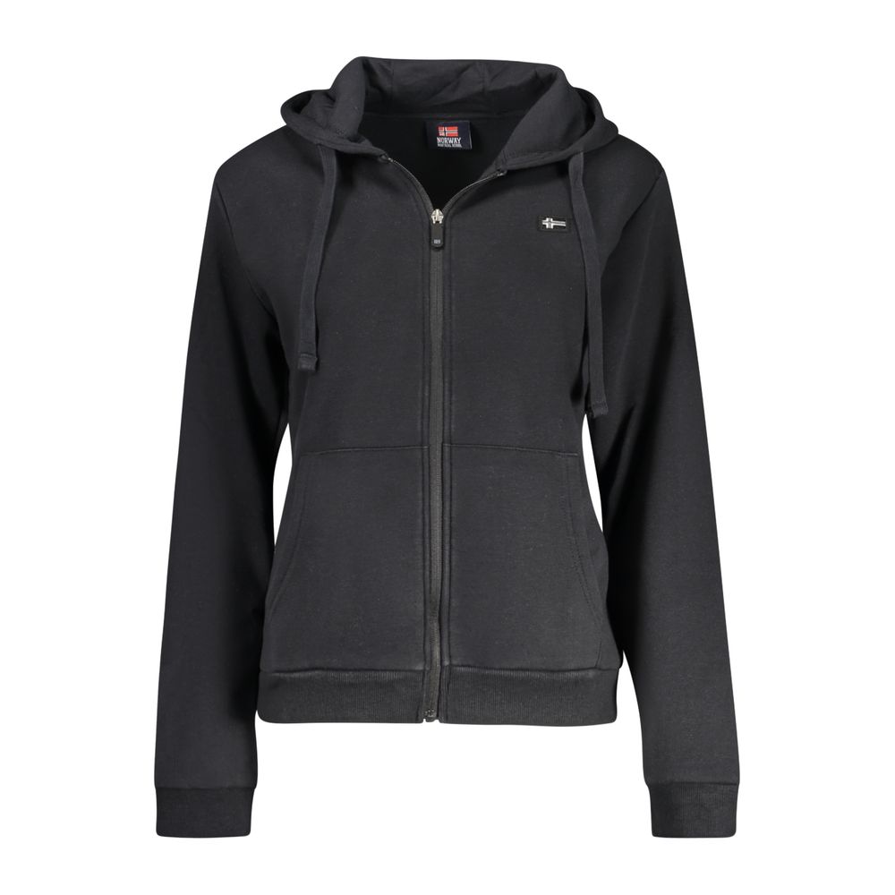 Sweatshirt Hoodie by Norway 1963 for women in cotton polyester black & print showcases a city-ready silhouette, artfully detailed with a signature hooded neckline and for a city-ready finish.