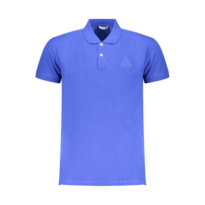 Polo Shirt by Iceberg for men in stretch cotton blue & print showcases a sharp silhouette, detailed with a refined and sharp for a sophisticated finish.