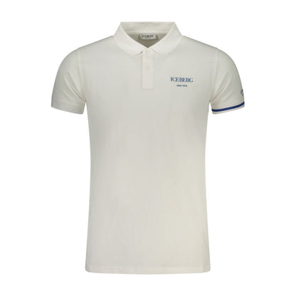 Iceberg Blue Cotton Men Polo Shirt