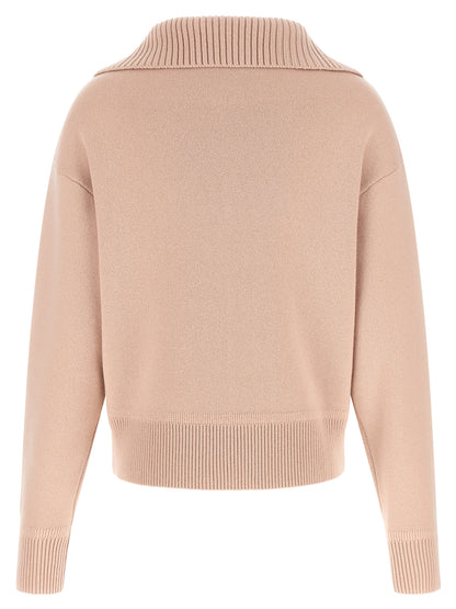 Cardigan by PERFECT MOMENT for women in cashmere & merino wool multicolor & pink features a nuanced silhouette with a refined and nuanced detailing for a sophisticated look.
