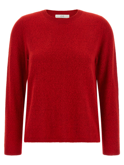 Cardigan by CO for women in cashmere cotton & silk red features an impeccable silhouette, showcasing a sophisticated and detail for a truly impeccable finish.
