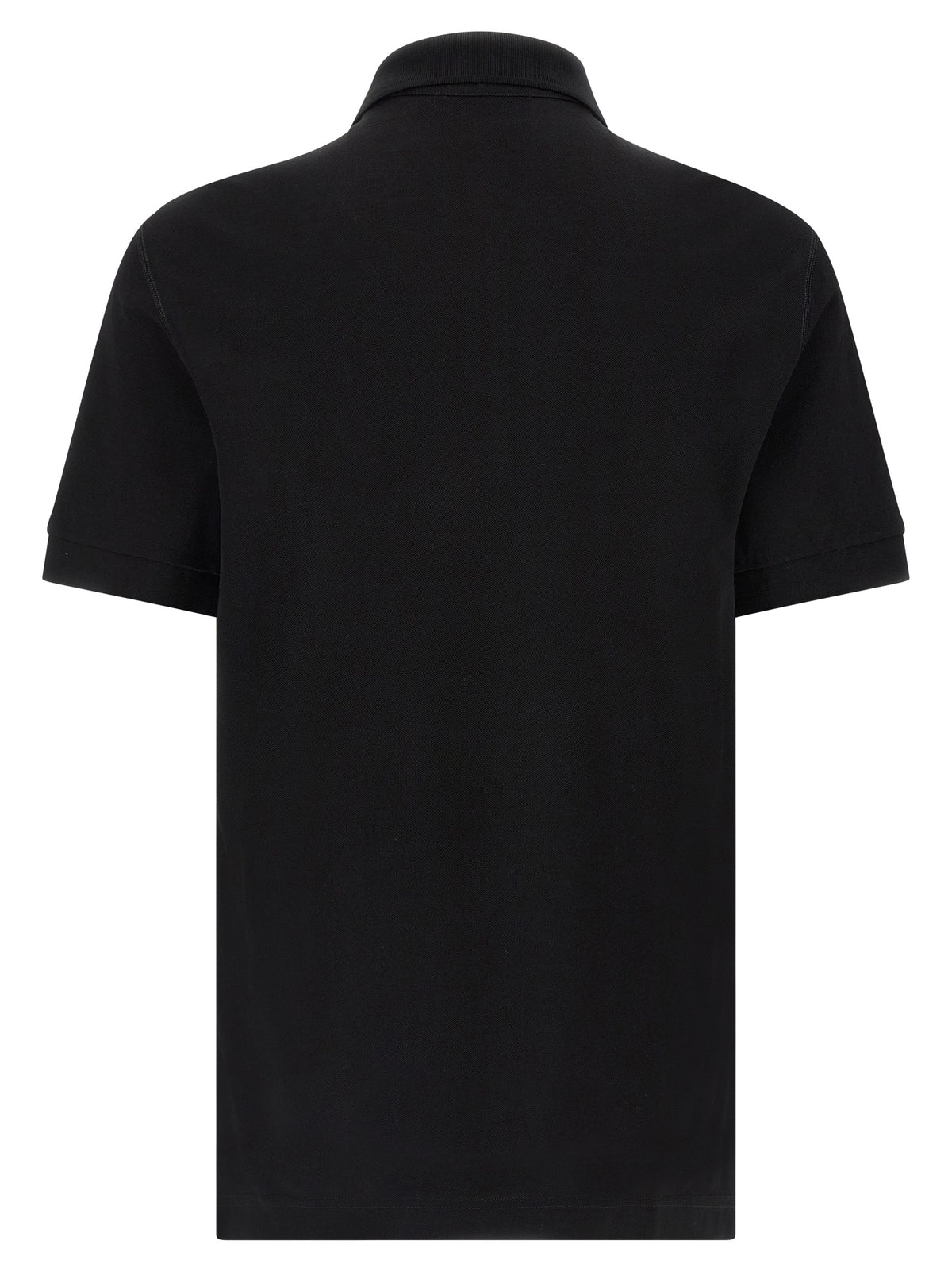 Polo Shirt by Dolce & Gabbana for men in cotton black presents a sleek silhouette, featuring a refined and for a sleek finish.