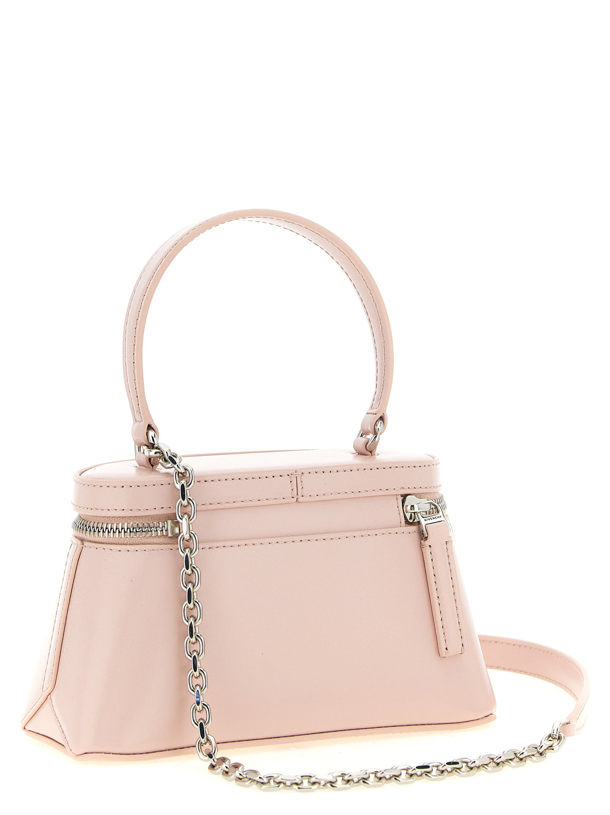Crossbody Box Handbag by Givenchy for women in nappa leather multicolor & pink features a multifaceted silhouette, showcasing a secure zipper and multifaceted with versatile crossbody-strap, shoulder-strap, detachable-strap & handle for multifaceted style.