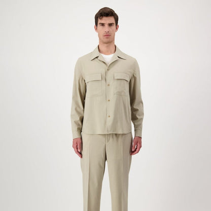 Autore Beige Virgin Wool Shell Jacket