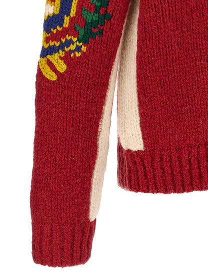 Polo Ralph Lauren Red Wool Cardigan
