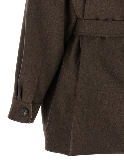 Max Mara Multicolor Cashmere Full-Length Jacket
