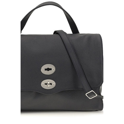 Zanellato Blue Calf Leather Bos Taurus Handbag