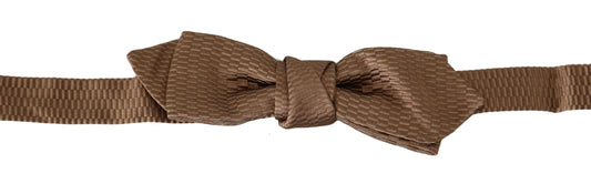 Dolce & Gabbana Polyester & Silk Necktie - Brown Gold
