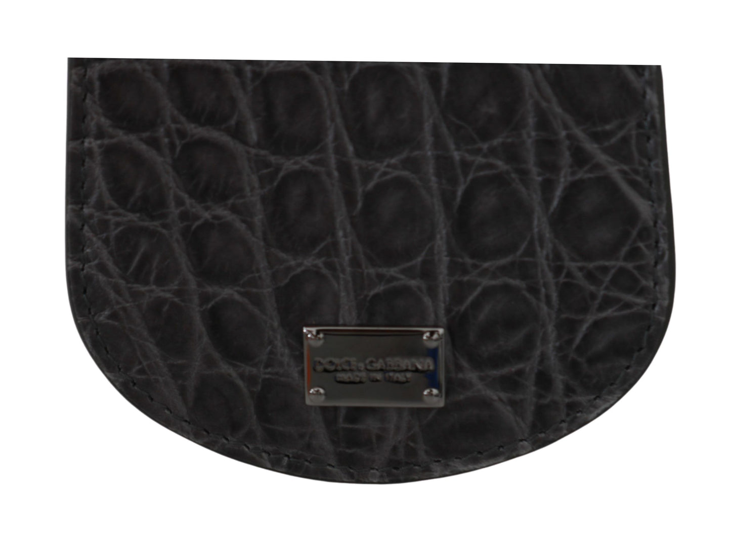 Small Toiletry Bag by Dolce & Gabbana for unisex in exotic skin leather gray features an distinguished Exotic Skin Leather Small Toiletry Bag design with a secure snap & button, distinguished cardholder & coin-purse, and versatile for a sophisticated look.