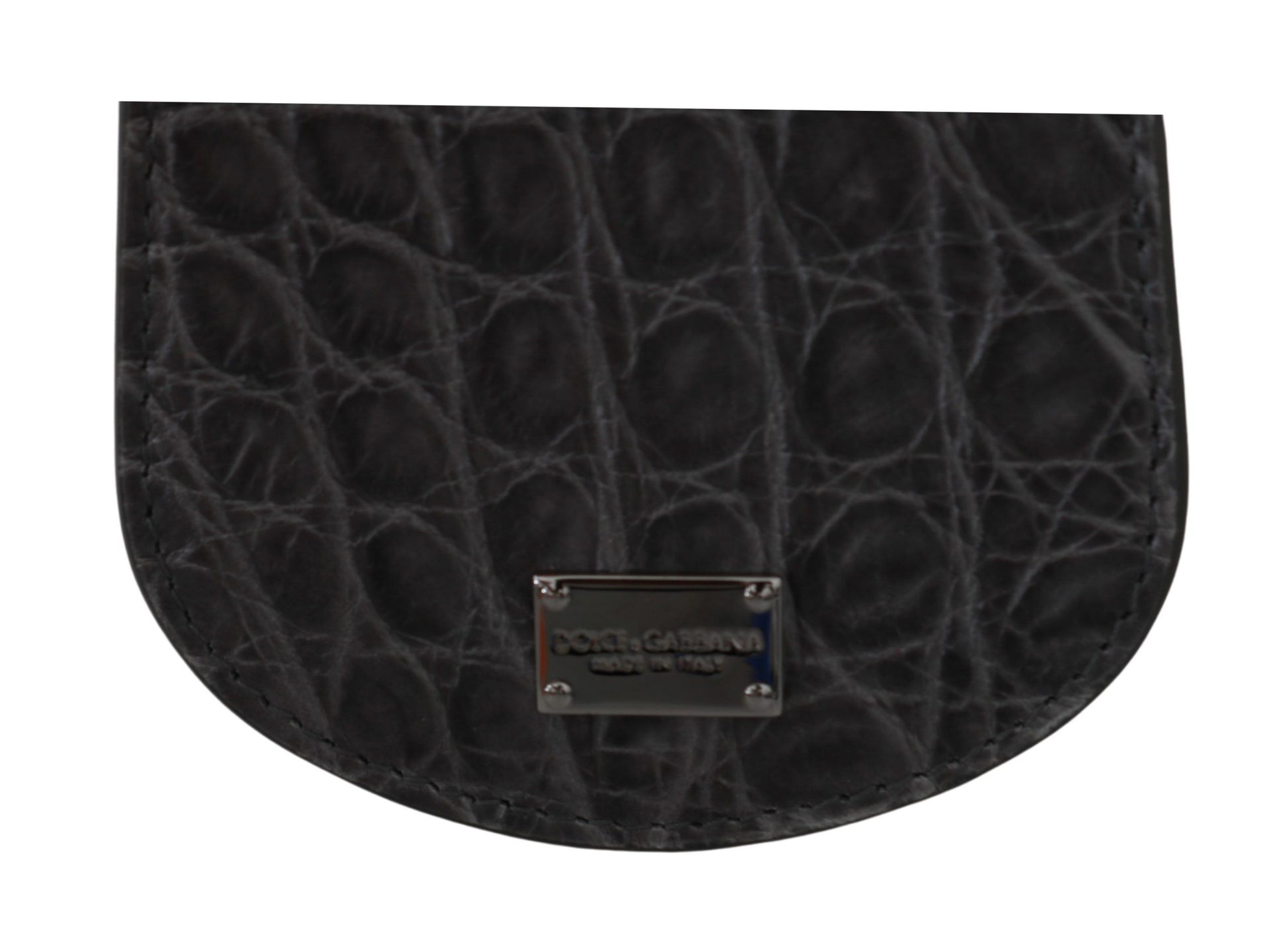 Small Toiletry Bag by Dolce & Gabbana for unisex in exotic skin leather gray features an distinguished Exotic Skin Leather Small Toiletry Bag design with a secure snap & button, distinguished cardholder & coin-purse, and versatile for a sophisticated look.