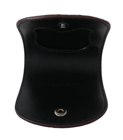 Small Toiletry Bag by Dolce & Gabbana for unisex in caiman leather brown features a distinguished Caiman Leather Small Toiletry Bag design with a secure snap & button, organized cardholder & coin-purse, and versatile for travel.