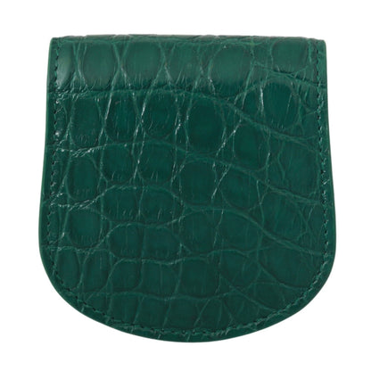 Small Toiletry Bag by Dolce & Gabbana for unisex in exotic skin leather green features a distinguished Exotic Skin Leather Small Toiletry Bag design with a secure snap & button, distinguished cardholder & coin-purse, and versatile for a refined look.