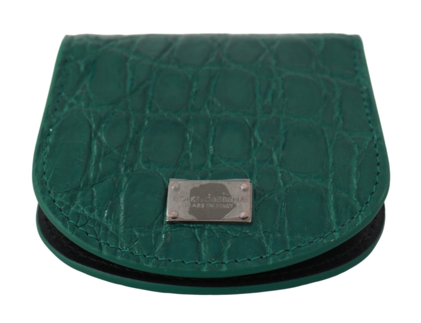 Small Toiletry Bag by Dolce & Gabbana for unisex in exotic skin leather green features an distinguished Exotic Skin Leather Small Toiletry Bag design with a secure snap & button, organized cardholder & coin-purse, and distinguished for a sophisticated finish.
