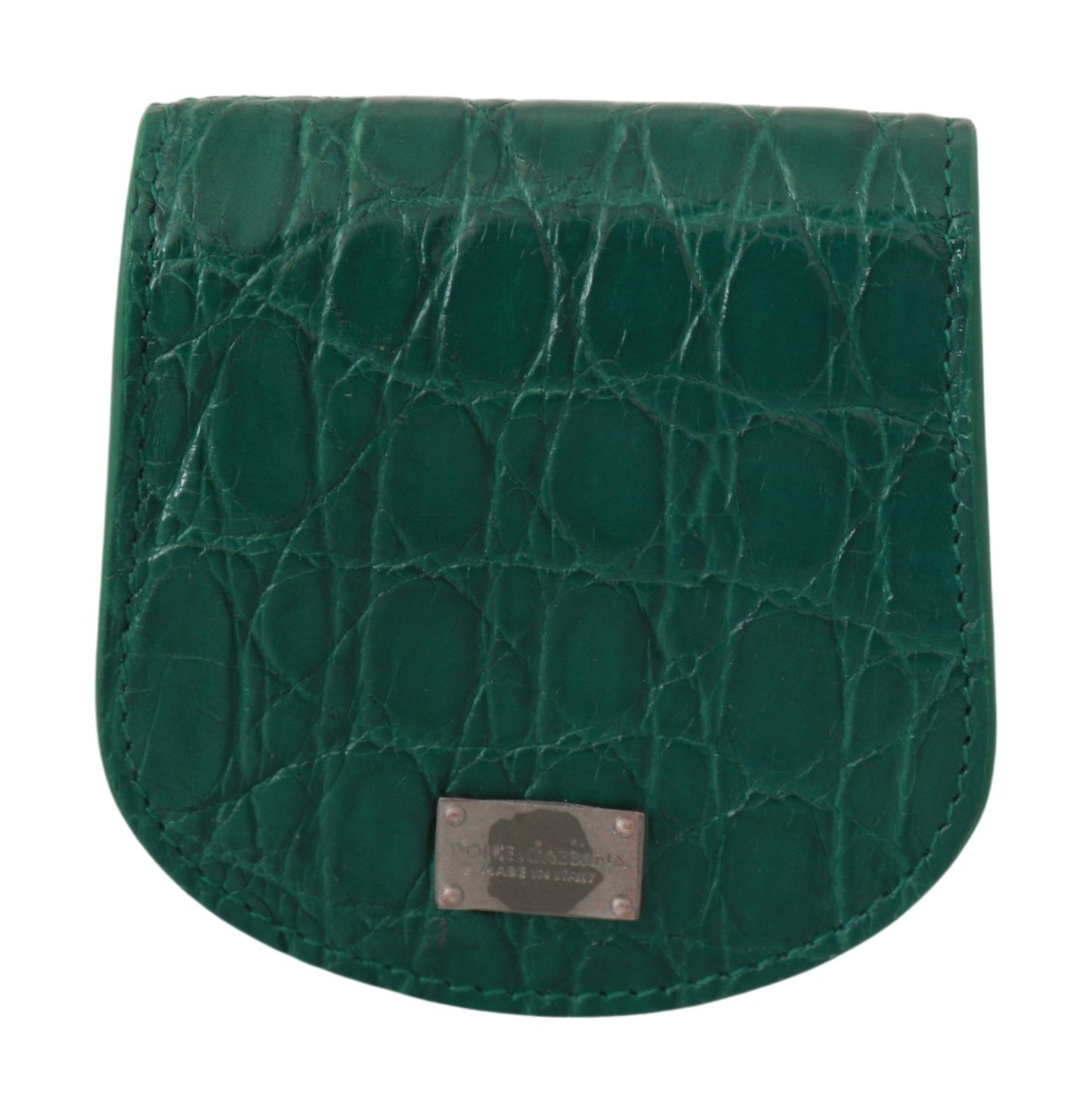 Small Toiletry Bag by Dolce & Gabbana for unisex in exotic skin leather green presents a distinguished silhouette, showcasing the Exotic Skin Leather Small Toiletry Bag with a secure snap & button, ample cardholder & coin-purse, and versatile .