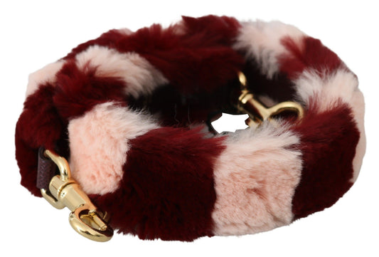 Shoulder Strap by Dolce & Gabbana for women in fur pink & red features a effortlessly chic design, perfectly complementing the signature look of the Fur Shoulder Strap.