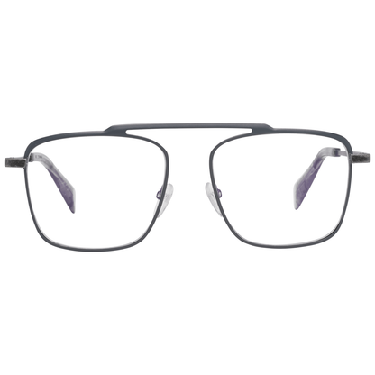 Eyeglasses Frames by Yohji Yamamoto for men in gray features a refined silhouette, showcasing a refined gray coloured frame and full-frame frame design for a sophisticated, premium look.