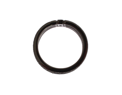 Black CZ 925 Sterling Silver Women's Triple Band Ring
