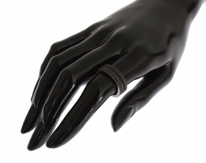 Black CZ 925 Sterling Silver Women's Triple Band Ring