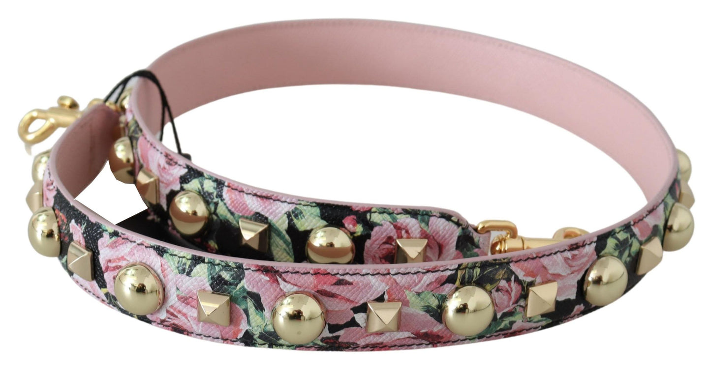 Shoulder Strap by Dolce & Gabbana for unisex in leather & metal gold, multicolor, pink & floral showcases a enviable design, perfect for elevating any ensemble as part of the Leather Metal Shoulder Strap collection.
