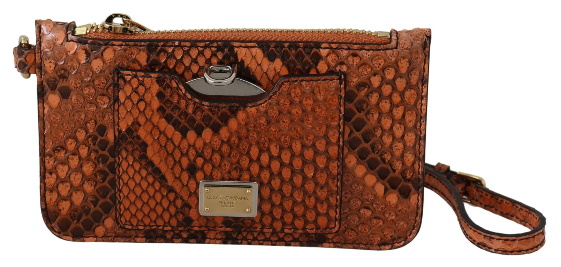 Wallet by Dolce & Gabbana for women in agnese leather brown, gold & patterned showcases a refined silhouette, artfully capturing the essence of the refined Agnese Icon Leather Wallet design with functional compact-design coin-purse.