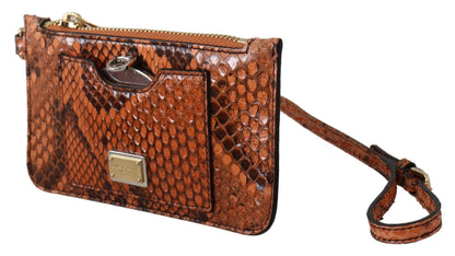 Wallet by Dolce & Gabbana for women in agnese leather brown, gold & patterned presents a refined silhouette, artfully capturing the essence of the Agnese Icon Leather Wallet design with sophisticated compact-design coin-purse for a refined look.