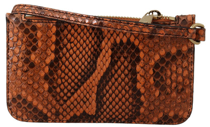 Wallet by Dolce & Gabbana for women in agnese leather brown, gold & patterned showcases a discerning silhouette, artfully capturing the essence of Agnese Icon Leather Wallet with its functional compact-design coin-purse.