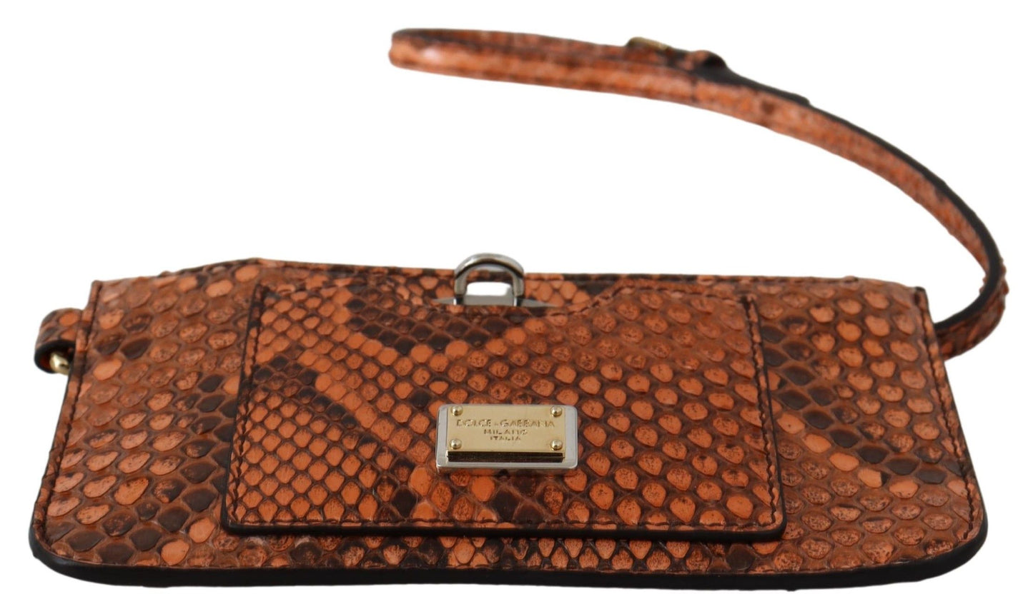 Wallet by Dolce & Gabbana for women in agnese leather brown, gold & patterned features a streamlined silhouette, showcasing the streamlined Agnese Icon Leather Wallet design with sophisticated compact-design coin-purse for a premium look.