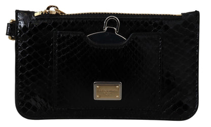 Wallet by Dolce & Gabbana for women in agnese leather black, gold & patterned presents a streamlined silhouette, showcasing the sophisticated design of the Agnese Leather Wallet collection with functional compact-design coin-purse.