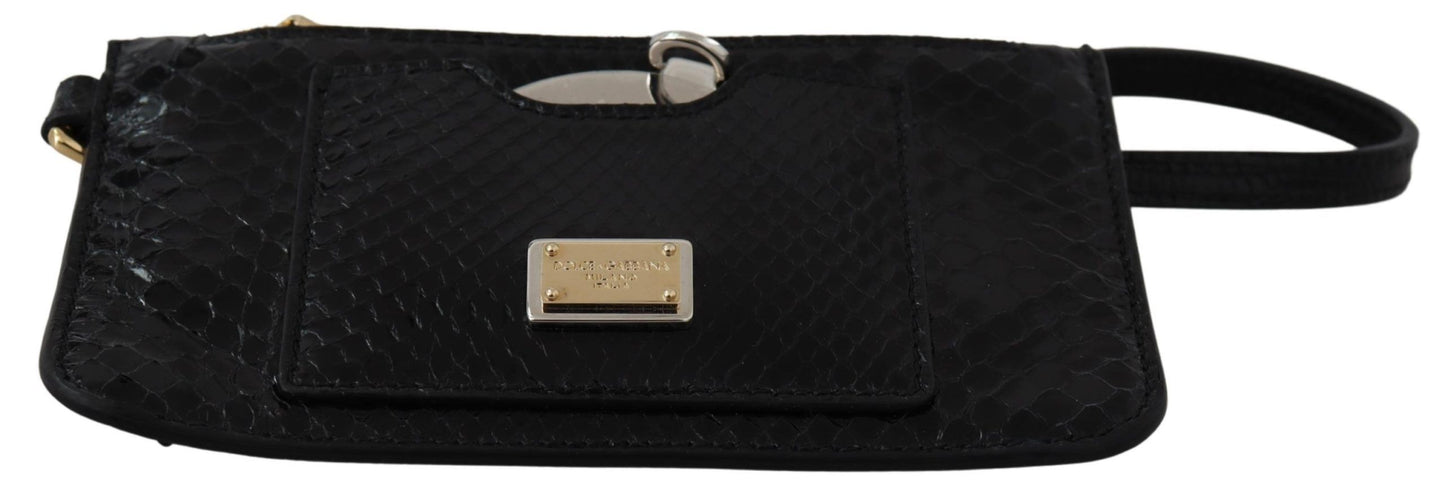 Wallet by Dolce & Gabbana for women in agnese leather black, gold & patterned features a streamlined silhouette, showcasing the streamlined Agnese Leather Wallet design with sophisticated compact-design coin-purse for a premium look.