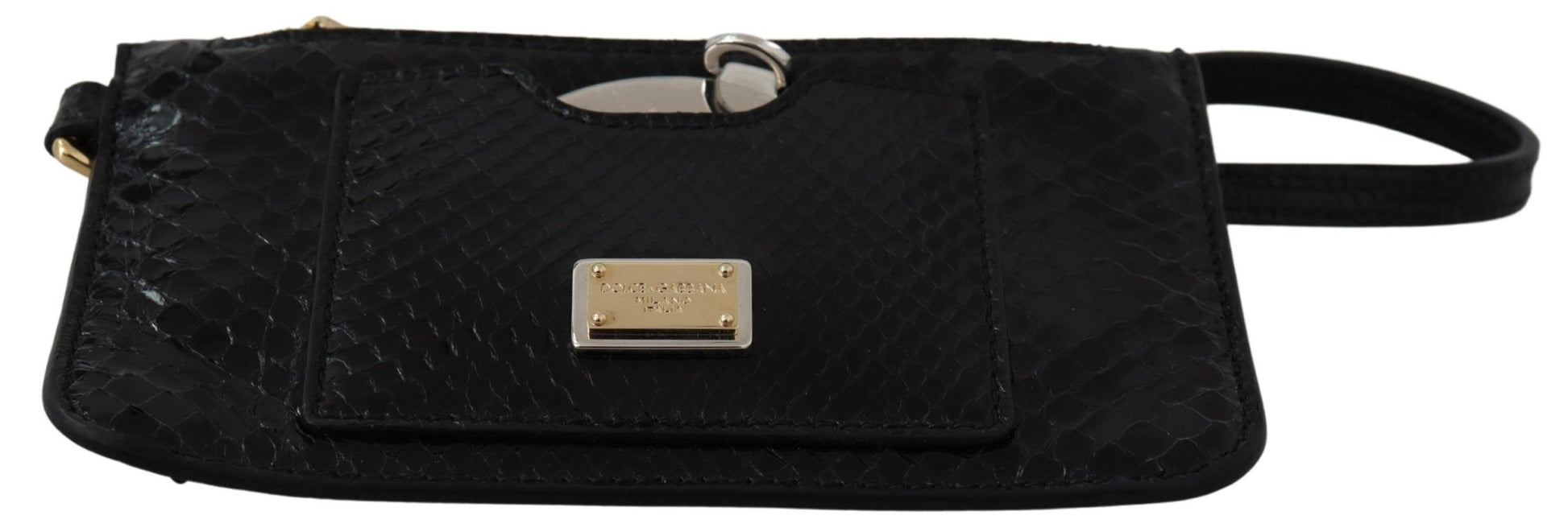 Wallet by Dolce & Gabbana for women in agnese leather black, gold & patterned features a streamlined silhouette, showcasing the streamlined Agnese Leather Wallet design with sophisticated compact-design coin-purse for a premium look.